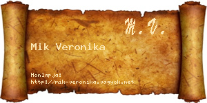 Mik Veronika névjegykártya